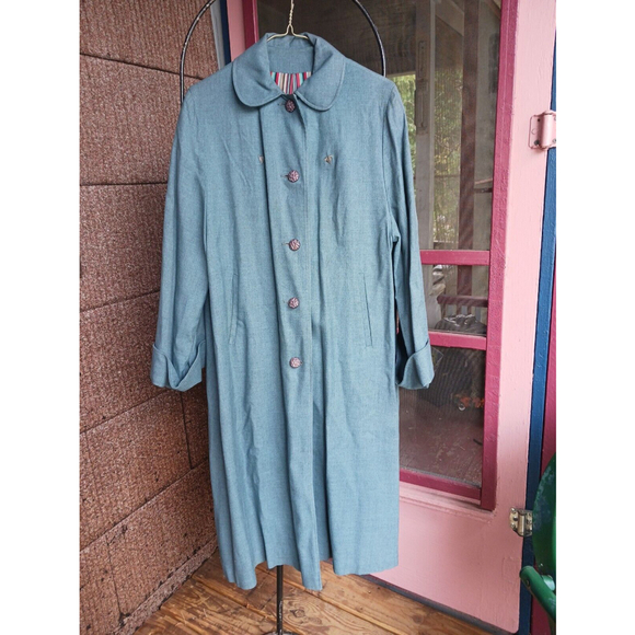 All state Jackets & Blazers - Vintage 365 by All State Blue Denim Long Jacket